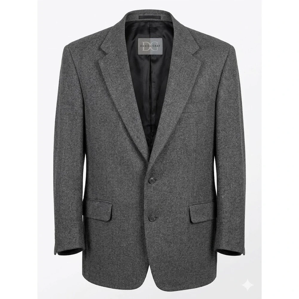 Camel Hair Daniel Gray 2 Button‎ Sport Coat Mens Old Money Quiet Luxury Gray 46R